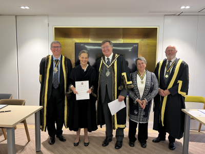 Welcoming new members of the Company at Court