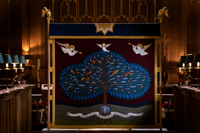 The anointing screen for the King's Coronation