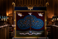 The anointing screen for the King's Coronation