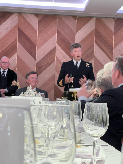 A Court Lunch with Guests from HMS DEFENDER